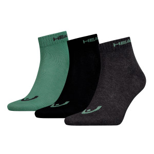 Шкарпетки Head QUARTER 3PPK UNISEX зелений, чорний Уні 35-38 761011001-164