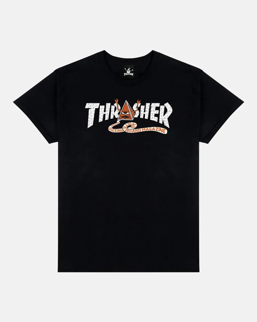 Футболка Thrasher THR X TOY MACHINE PYRAMID 145592-BLA