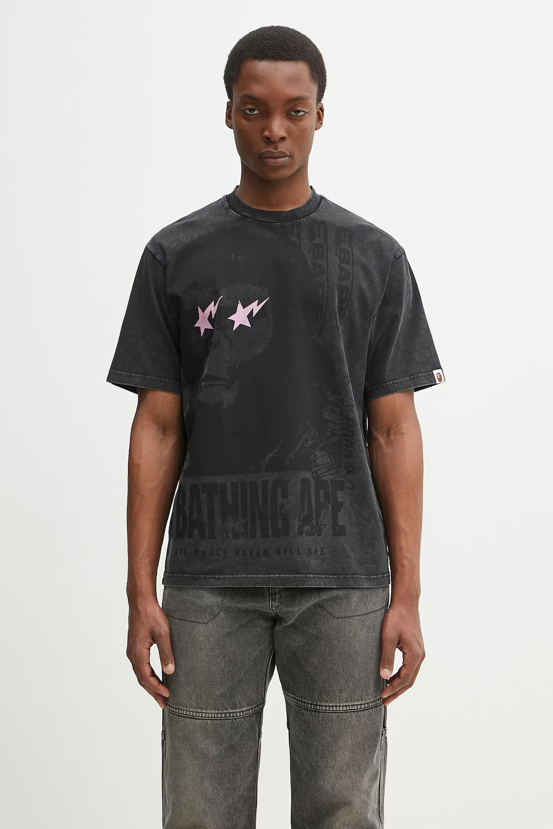 Футболка Bape Garment Dye Multi Logo Relaxed Git Tee 1L30109346