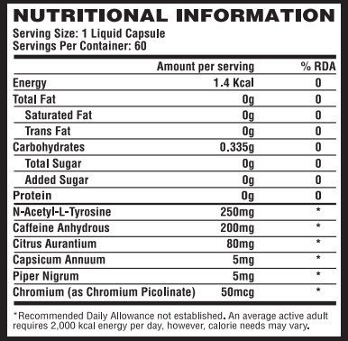 Капсули Lipo-6 Black UC - 60 liquid caps 100-45-0922910-20