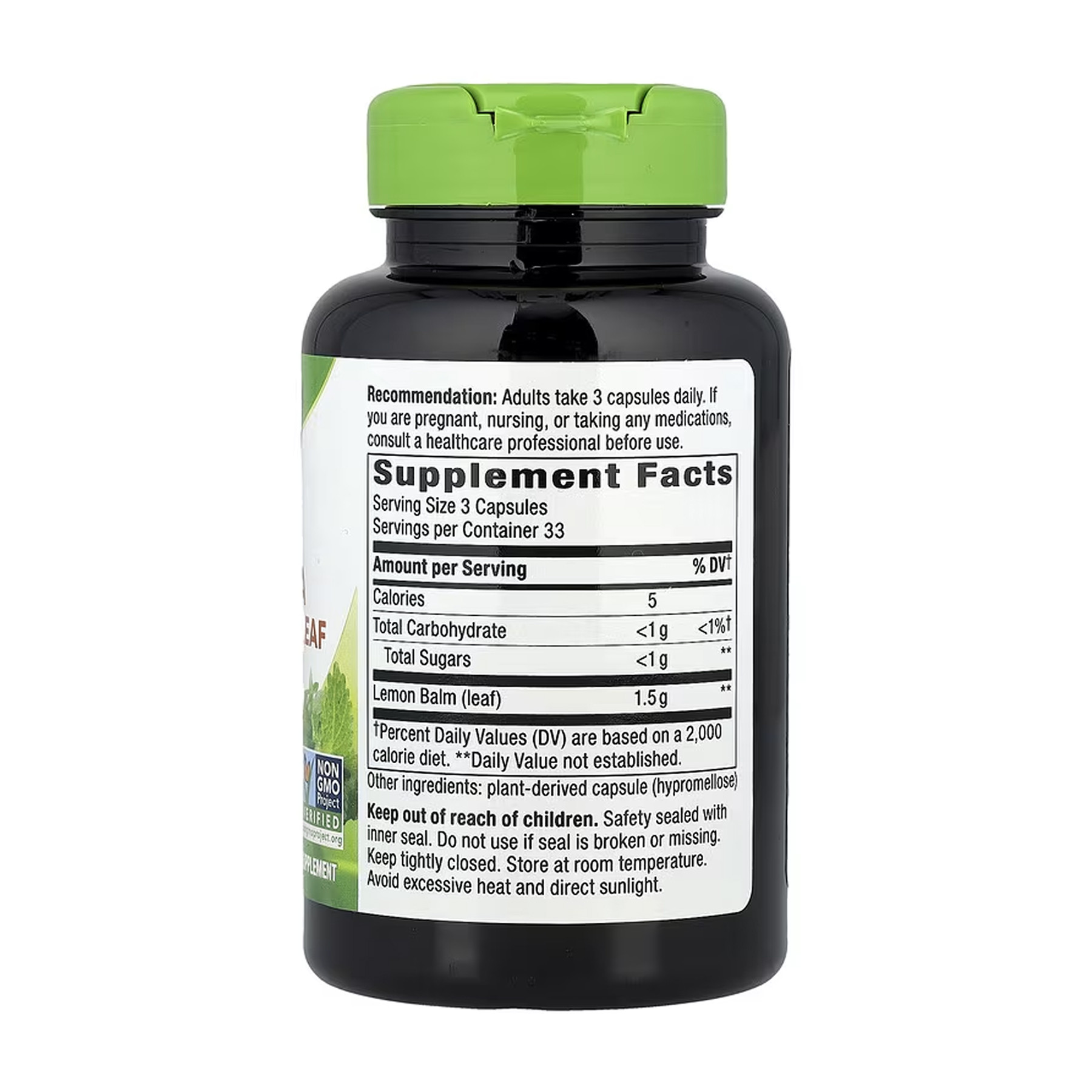Капсули Nature's Way Melissa Lemon Balm Leaf - 100 vcaps 2023-10-6413