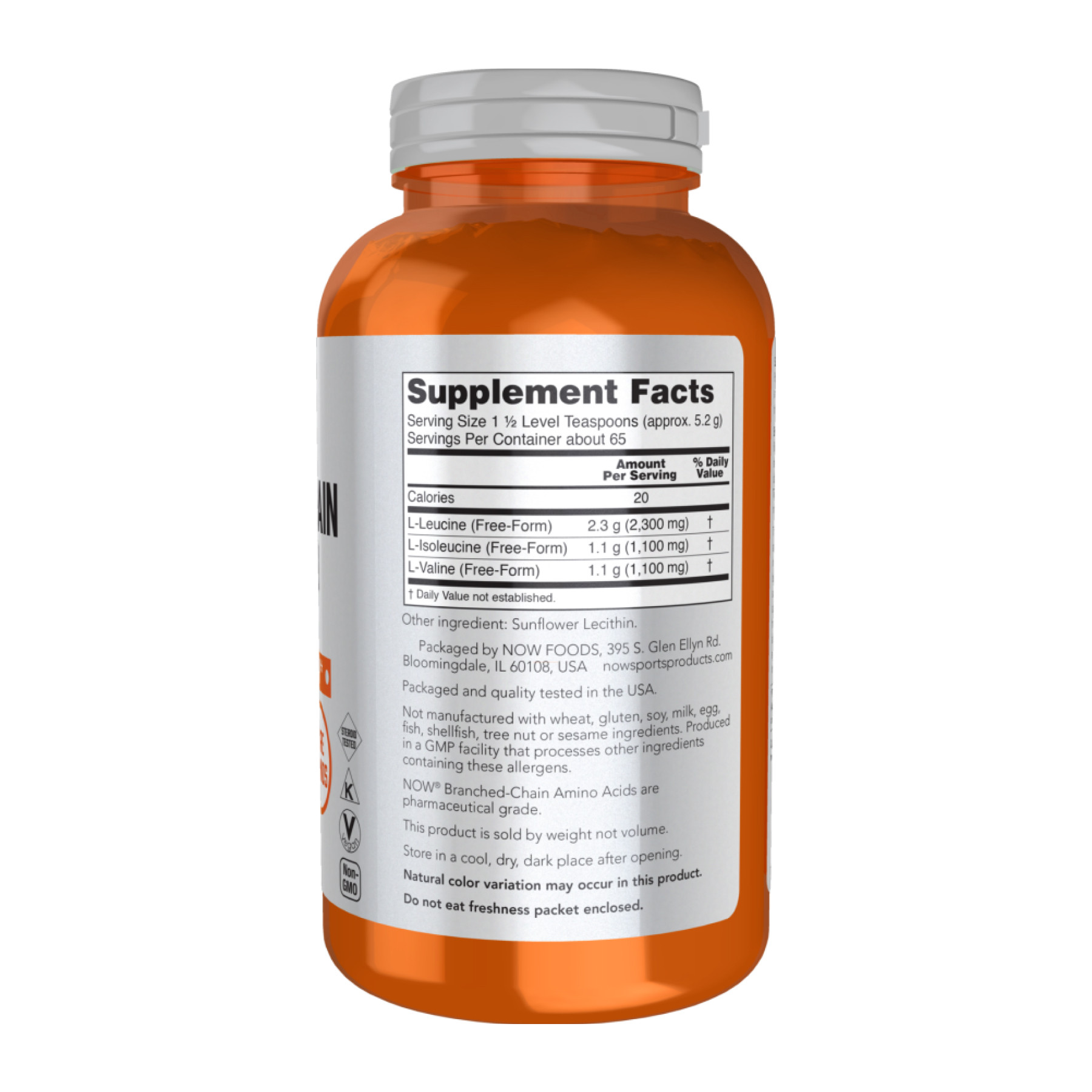 Порошок Now Foods Branched Chain Amino Acid Powder - 340g 2023-10-4525