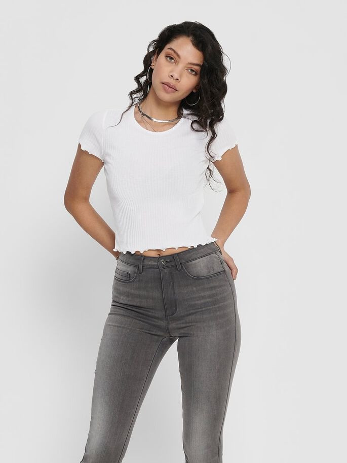 Блуза ONLEMMA S/S SHORT TOP NOOS JRS 15201206 White ONLY XL Білий 15201206White