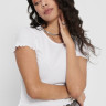 Блуза ONLEMMA S/S SHORT TOP NOOS JRS 15201206 White ONLY XL Білий 15201206WHITE