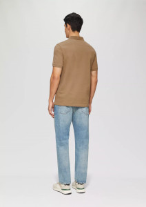 Поло cotton piqué polo shirt 2138262.8483 s.Oliver L Коричневий 2138262.8483