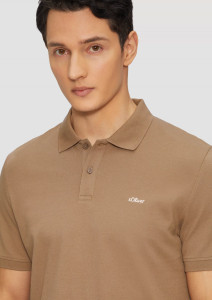 Поло cotton piqué polo shirt 2138262.8483 s.Oliver L Коричневий 2138262.8483