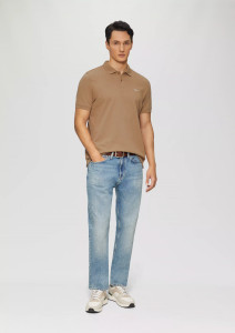 Поло cotton piqué polo shirt 2138262.8483 s.Oliver L Коричневий 2138262.8483