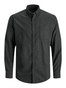 Сорочка JJECLASSIC HEATHER SHIRT L/S STS 12189760-Dark Grey Melange-Fit:SLIM FIT Jack&Jones L Темно 12189760-DARK GREY MELANG
