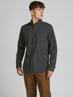 Сорочка JJECLASSIC HEATHER  SHIRT L/S STS 12189760-Dark Grey Melange-Fit:SLIM FIT Jack&Jones L Темно 12189760-Dark Grey Melang