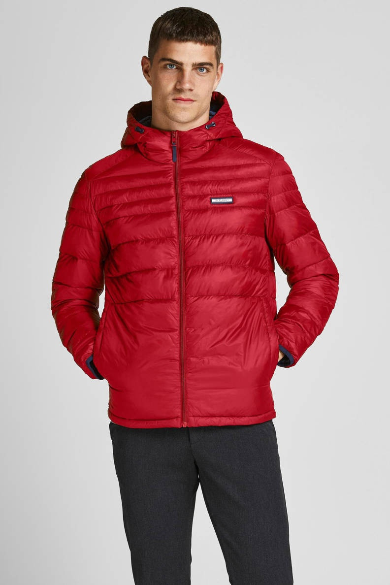 Куртка JJEACE PUFFER HOOD NOOS 12189882-Red Dahlia Jack&Jones L Червоний 12189882-Red Dahlia