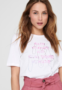 Футболка ONLCHLOE LIFE BOXY S/S BOX TOP JRS 15226026 Bright White ONLY S Білий 15226026BRIGHTWHITE