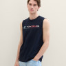 Майка Tanktop with a logo print 1041866ХХ10668 Tom Tailor L Темно-синій 1041866ХХ10668