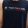 Майка Tanktop with a logo print 1041866ХХ10668 Tom Tailor L Темно-синій 1041866ХХ10668