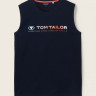 Майка Tanktop with a logo print 1041866ХХ10668 Tom Tailor L Темно-синій 1041866ХХ10668