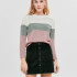 Пуловер ONLGEENA L/S BLOCK PULLOVER KNT NOOS 15161415-Cloud Dancer-Stripes:W. CHINOIS GREEN/ROS ONLY 15161415-Cloud Dancer-Str
