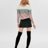 Пуловер ONLGEENA L/S BLOCK PULLOVER KNT NOOS 15161415-Cloud Dancer-Stripes:W. CHINOIS GREEN/ROS ONLY 15161415-CLOUD DANCER-STR