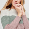Пуловер ONLGEENA L/S BLOCK PULLOVER KNT NOOS 15161415-Cloud Dancer-Stripes:W. CHINOIS GREEN/ROS ONLY 15161415-CLOUD DANCER-STR