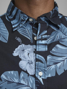 Сорочка JJCHRIS SHIRT SS PLAIN 12182710 Black Jack&Jones L Чорний 12182710BLACK