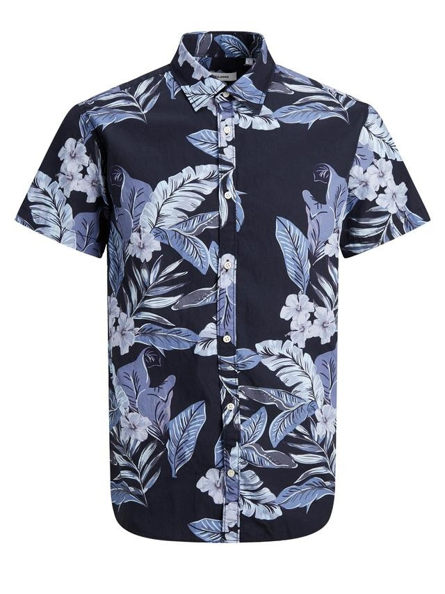 Сорочка JJCHRIS SHIRT SS PLAIN 12182710 Black Jack&Jones L Чорний 12182710Black