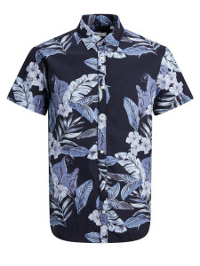 Сорочка JJCHRIS SHIRT SS PLAIN 12182710 Black Jack&Jones L Чорний 12182710BLACK