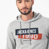 Толстовка JACSIMON LW SWEAT HOOD 12194721-Light Grey Melange Jack&Jones L Сірий 12194721-LIGHT GREY MELAN