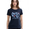 Футболка DENIM women's T-shirt 1045417-10668 Tom Tailor L Темно-синій 1045417-10668