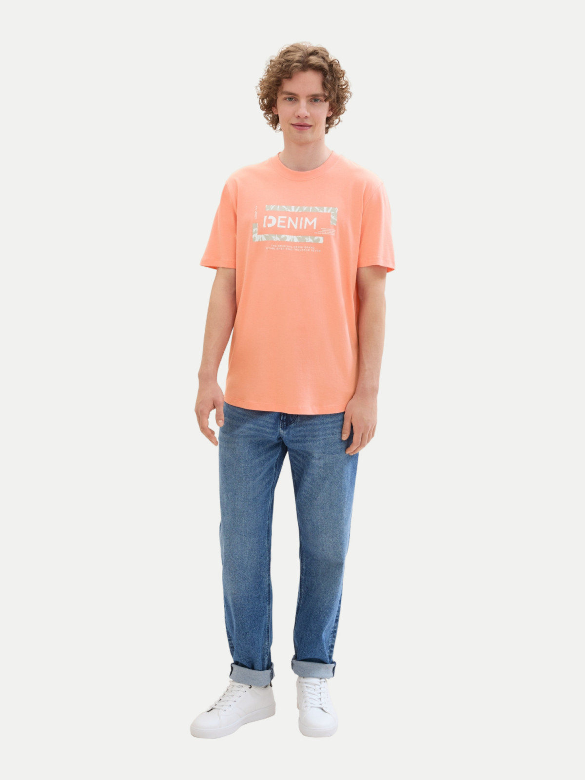 Футболка T-Shirt mit 1042057ХХ21237 Tom Tailor L Кораловий 1042057ХХ21237