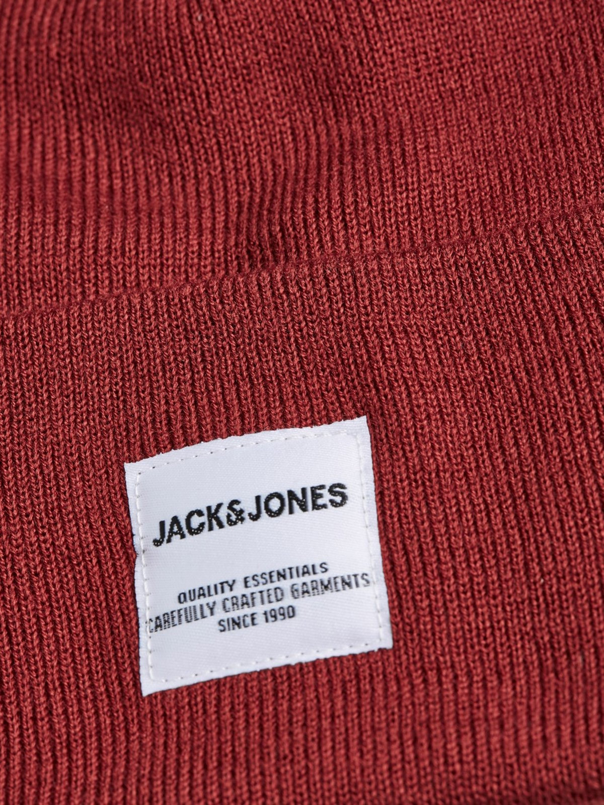 Шапка JACLONG KNIT BEANIE NOOS 12150627-Bordeaux Jack&Jones ONE SIZE Бордовий 12150627-Bordeaux