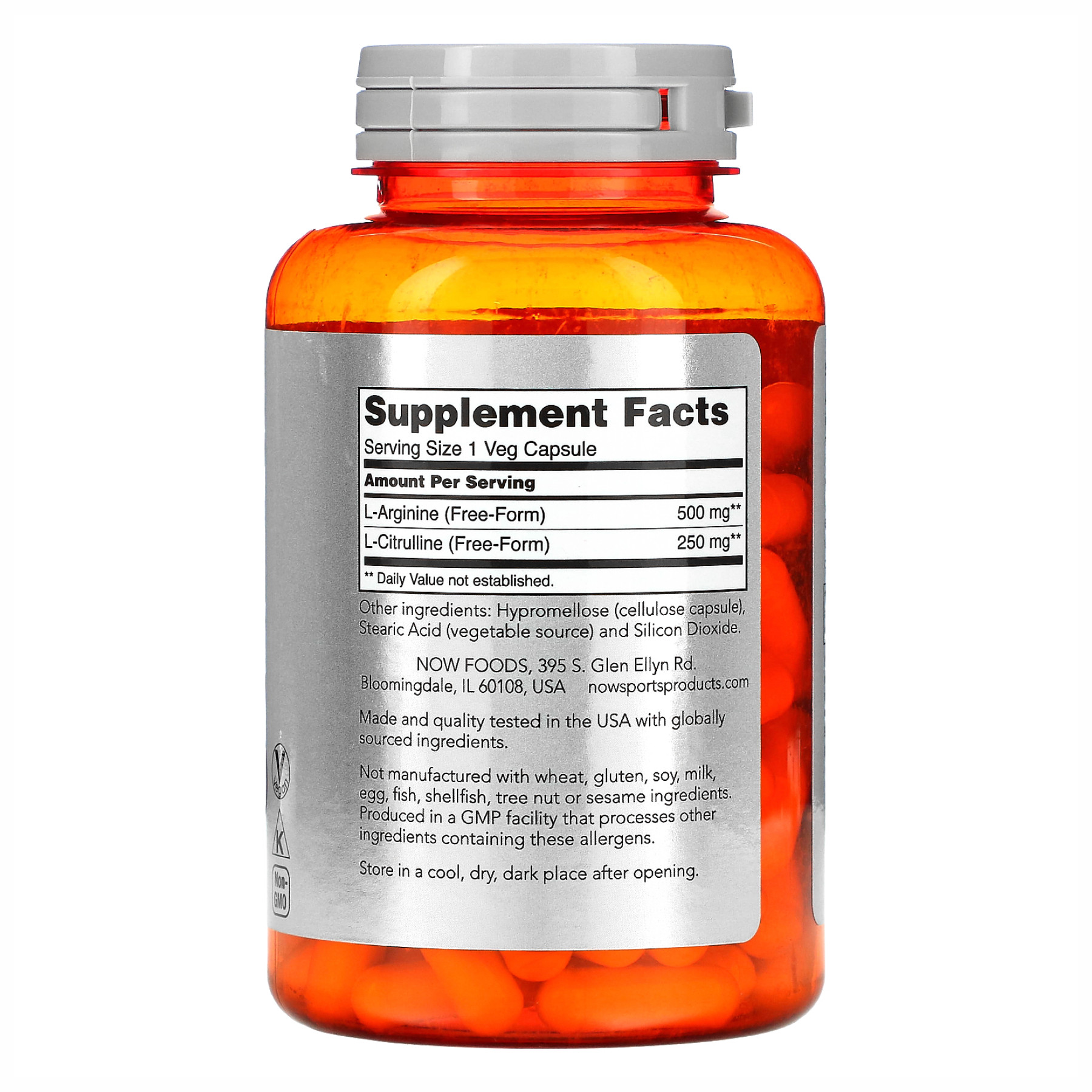 Капсули Arginine 500mg Citruline 250mg - 120 vcaps 2022-10-0648