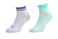 Шкарпетки Puma HERITAGE QUARTER 2P фіолетовий, м'ятний Уні 39-42 281012001-004