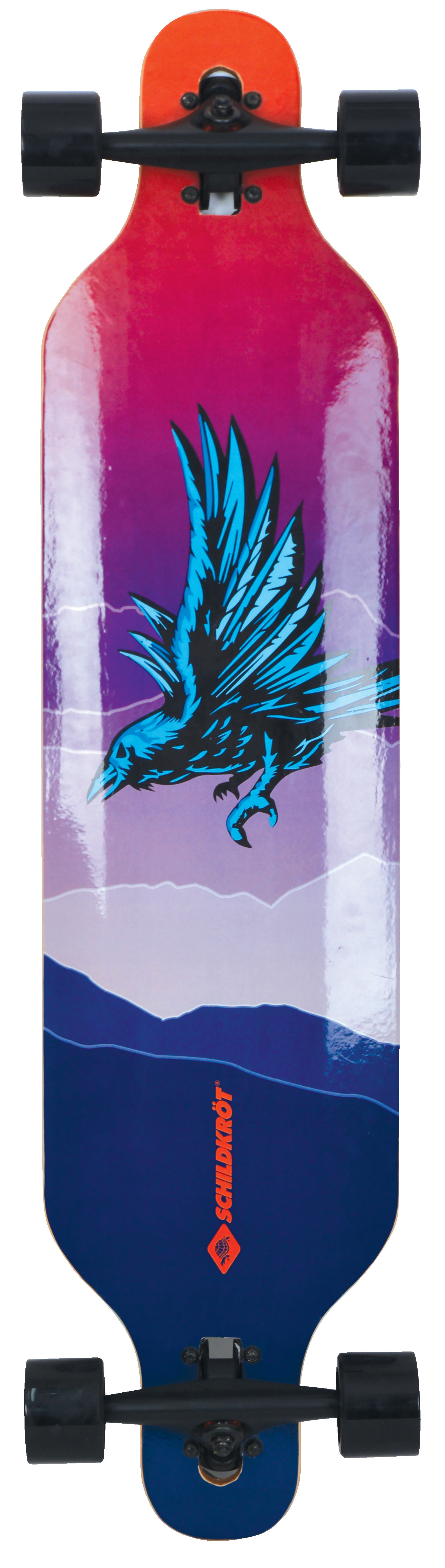 Лонгборд Schildkröt Longboard Freeride 41" - God Feather 20 чорний, мультиколор Уні Max:100 кг 510691