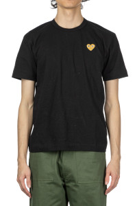 Футболка Comme des Garçons Play T-SHIRT GOLD EMBLEM KNIT AX-T216-051-1