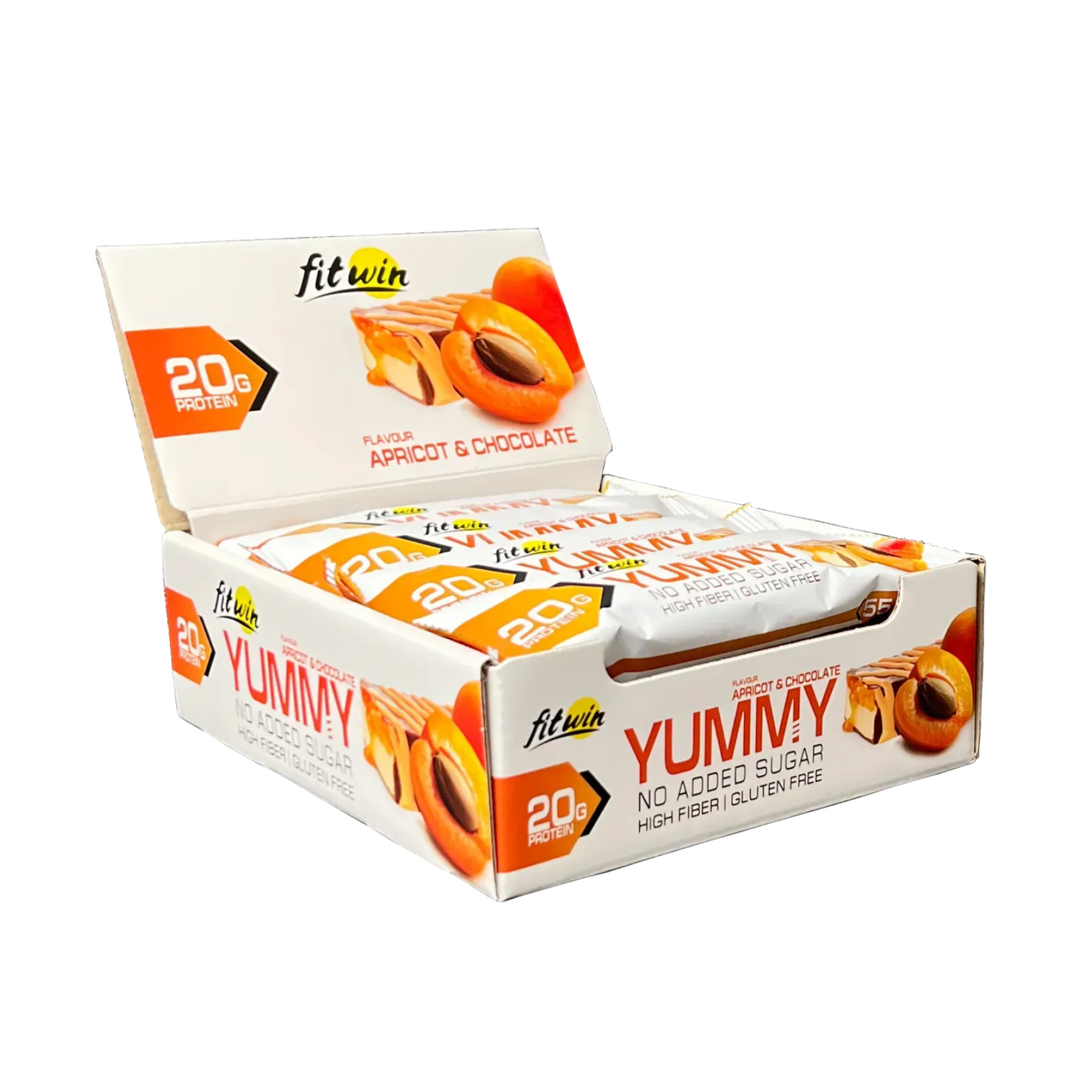 Батончик FitWin YummY - 12x55g Apricot Chocolate 2023-10-6571