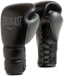 Рукавиці боксерські Everlast POWERLOCK 2 PRO TRAINING LACED GLOVE чорний Уні 12 унцій P00002365