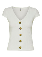 Блуза ONLNELLA S/S BUTTON TOP NOOS JRS 15181030 Cloud Dancer ONLY L Білий 15181030CloudDancer