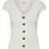 Блуза ONLNELLA S/S BUTTON TOP NOOS JRS 15181030 Cloud Dancer ONLY L Білий 15181030CloudDancer