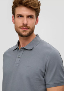 Поло cotton piqué polo shirt 2138262.9500 s.Oliver L Сірий 2138262.9500