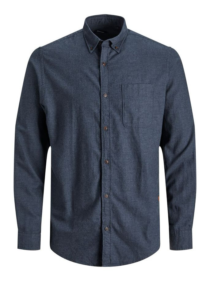 Сорочка JJECLASSIC HEATHER  SHIRT L/S STS 12189760-Navy Blazer-Fit:SLIM FIT Jack&Jones L Темно-синій 12189760-NAVY BLAZER-FIT: