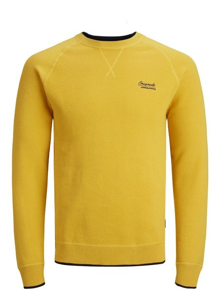 Світшот JORJOES KNIT CREW NECK 12175774 Spicy Mustard Jack&Jones M Жовтий 12175774SPICYMUSTARD