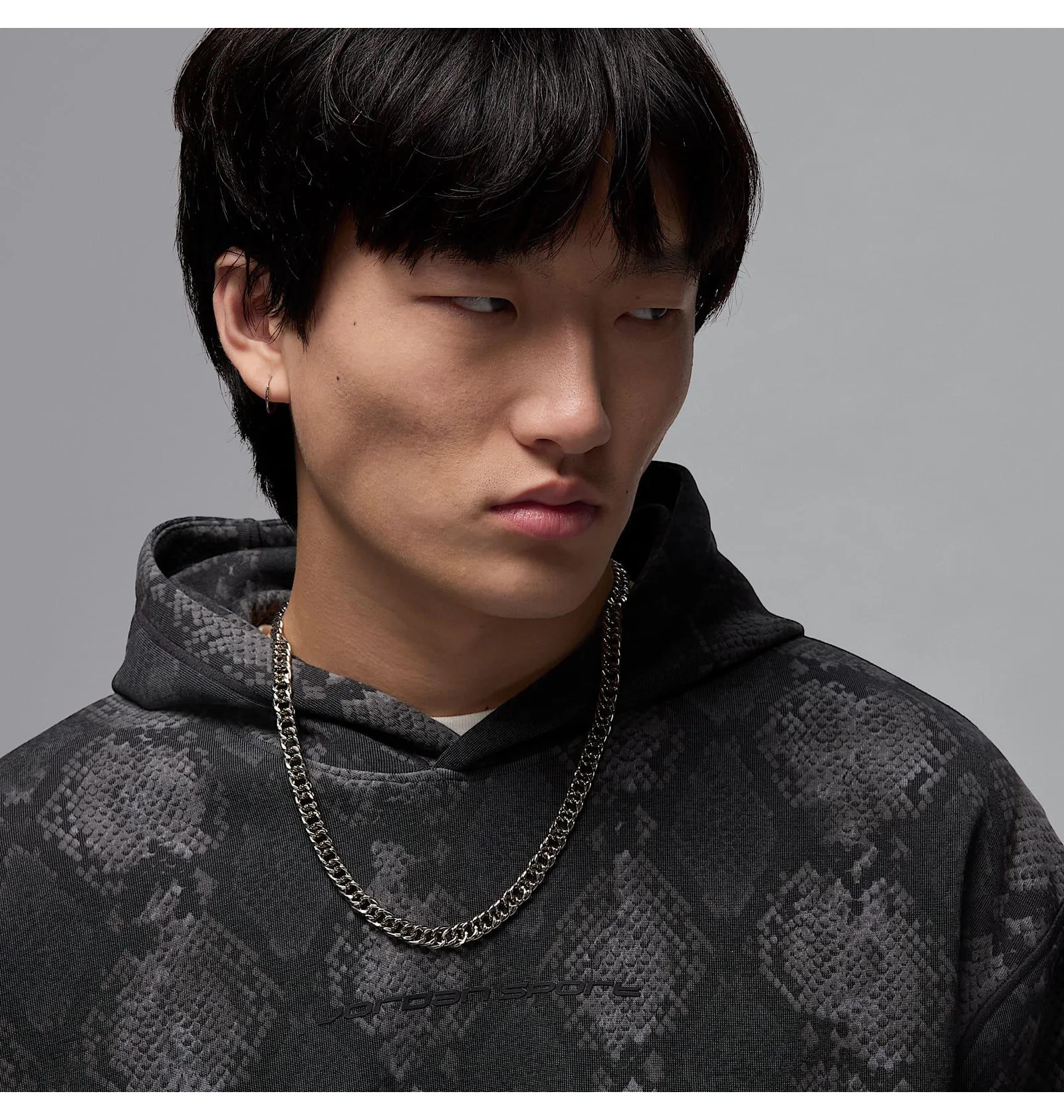 Худі чоловіче Air Jordan Sprt Flc Aop Grey HF9894-010