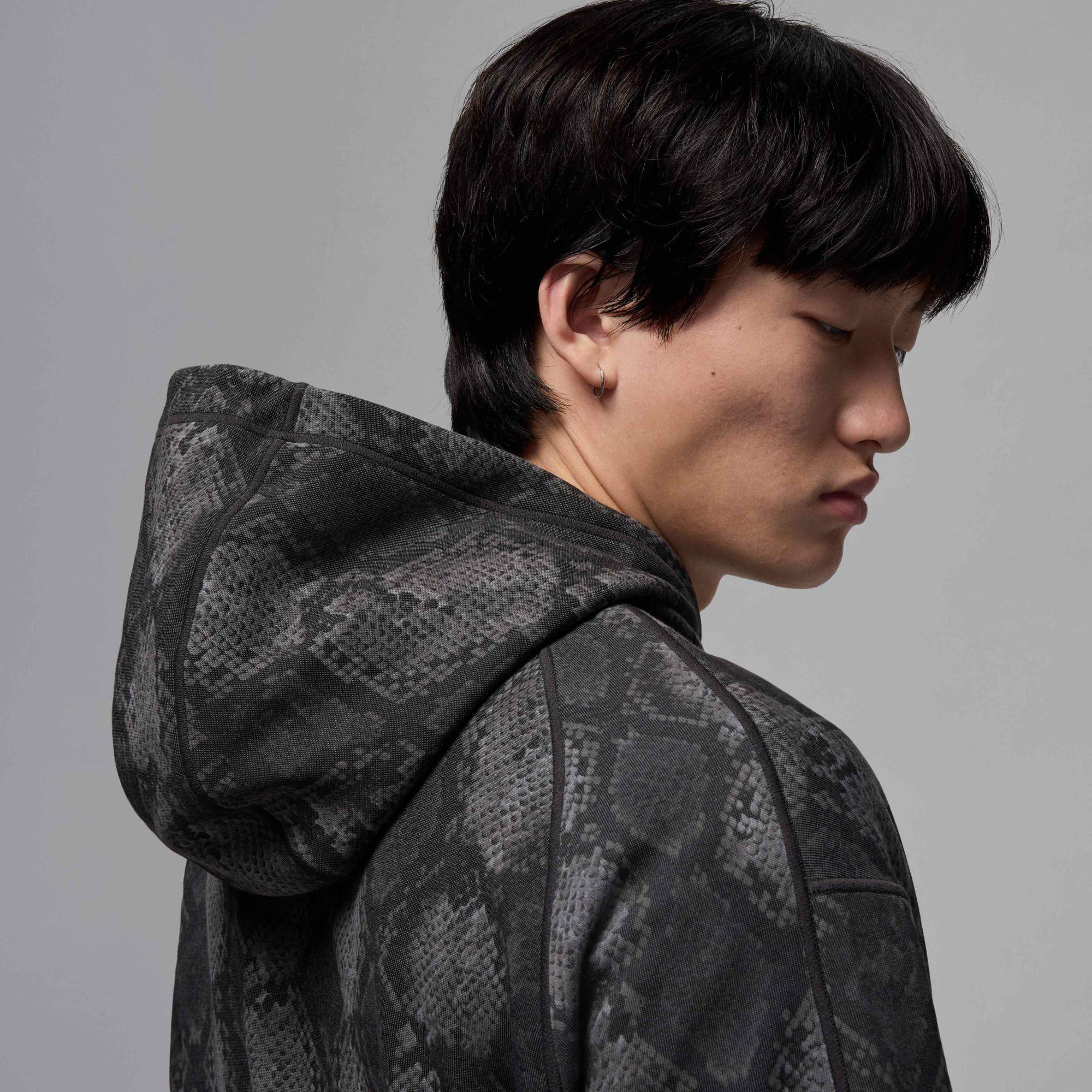 Худі чоловіче Air Jordan Sprt Flc Aop Grey HF9894-010