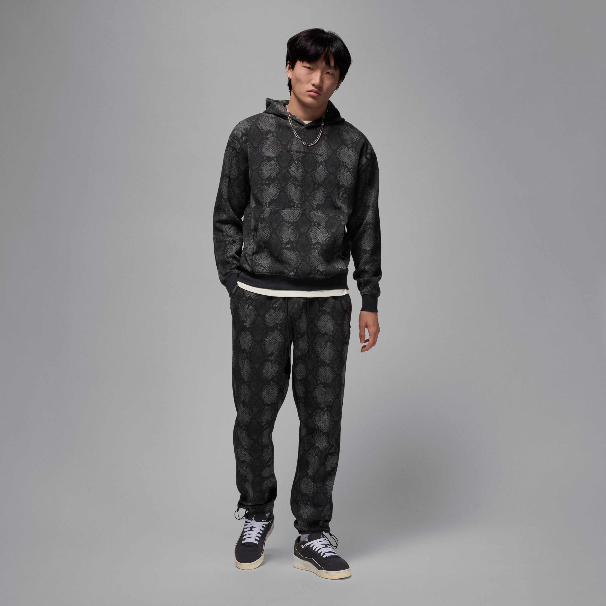 Худі чоловіче Air Jordan Sprt Flc Aop Grey HF9894-010