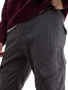 Штани Tapered cargo trousers 1044724-10899 Tom Tailor L Темно-сірий 1044724-10899