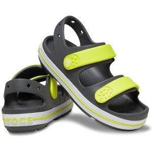 Сандалі дитячі Crocband Cruiser Sandal T Sdt 209424-1NJ-Slate Grey/Acidity CROCS C10 (27-28) Темно-с 209424-1NJ-SLATE GREY/ACI