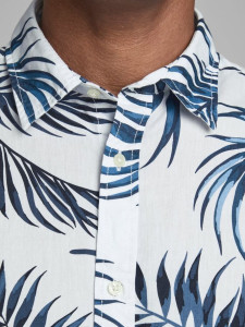 Сорочка JJCHRIS SHIRT SS PLAIN 12182710 White Jack&Jones L Білий 12182710WHITE