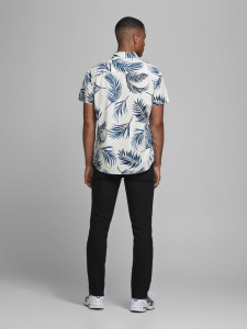 Сорочка JJCHRIS SHIRT SS PLAIN 12182710 White Jack&Jones L Білий 12182710WHITE