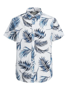 Сорочка JJCHRIS SHIRT SS PLAIN 12182710 White Jack&Jones L Білий 12182710WHITE