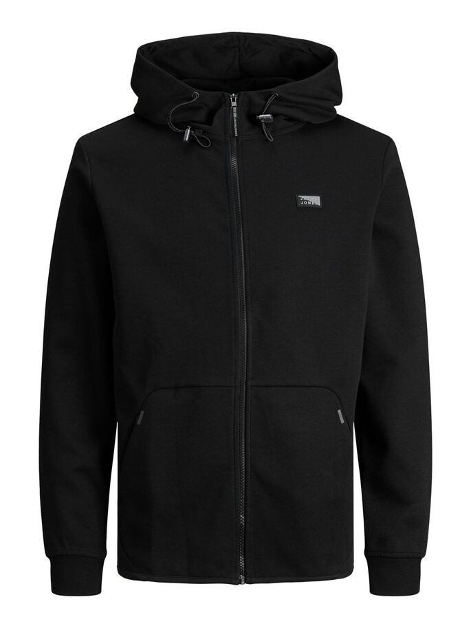 Толстовка JCOAIR SWEAT ZIP HOOD PS 12199271-Black Jack&Jones PLUS 3XL Чорний 12199271-Black
