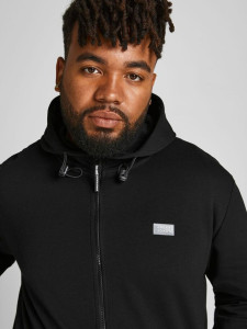 Толстовка JCOAIR SWEAT ZIP HOOD PS 12199271-Black Jack&Jones PLUS 3XL Чорний 12199271-BLACK