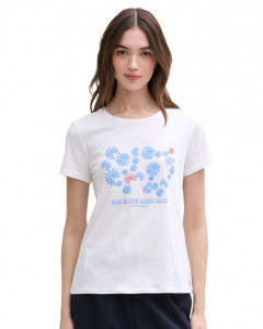 Футболка DENIM women's T-shirt 1045417-20000 Tom Tailor L Білий 1045417-20000